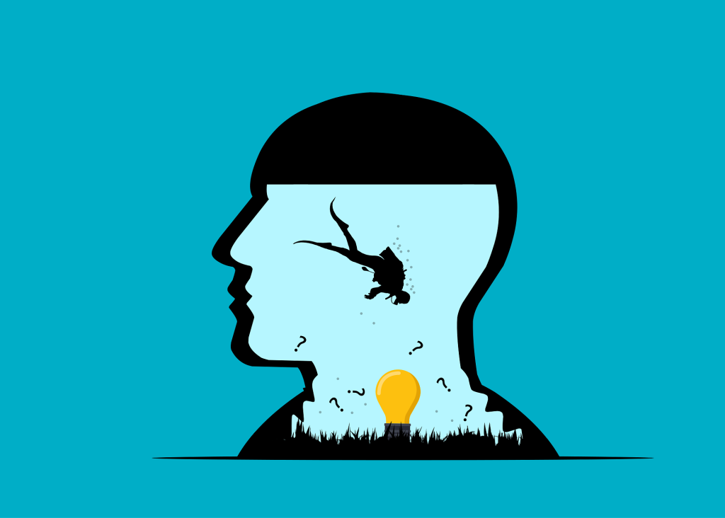 développement personnel, plongeur allant vers lumière, vers ampoule à l'intérieur d'une tête, découverte de soi, connaissance de soi, évolution hypnose, Savoie, EMDR, Arvillard, La Rochette, Pontcharra, Allevard, Chambéry, Grenoble, Séverine Dixon